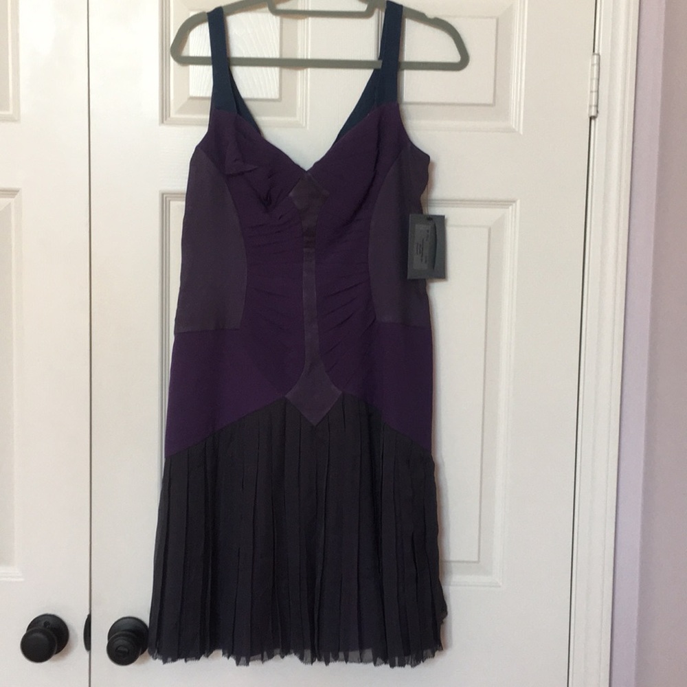 Zac Posen Blue/Violet Combo Vector Dress